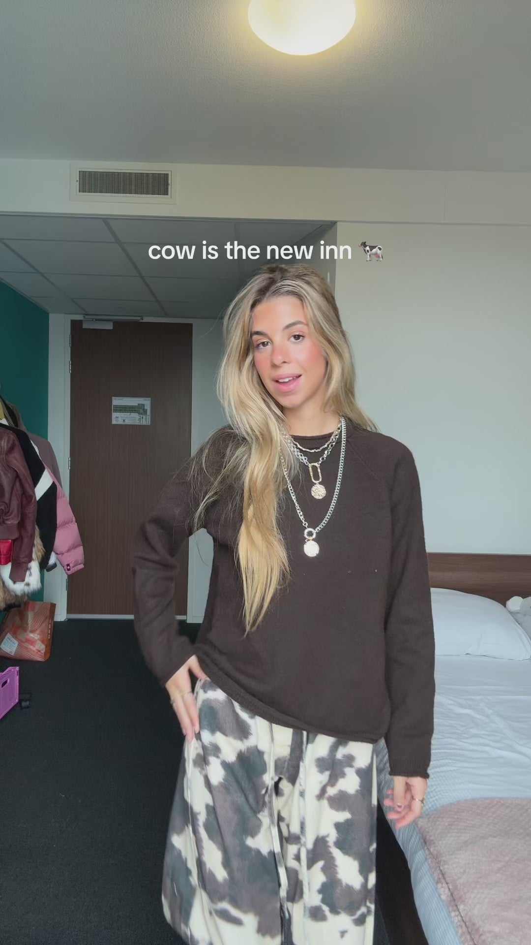 High-Rise Relaxed Cow Print Jeans video