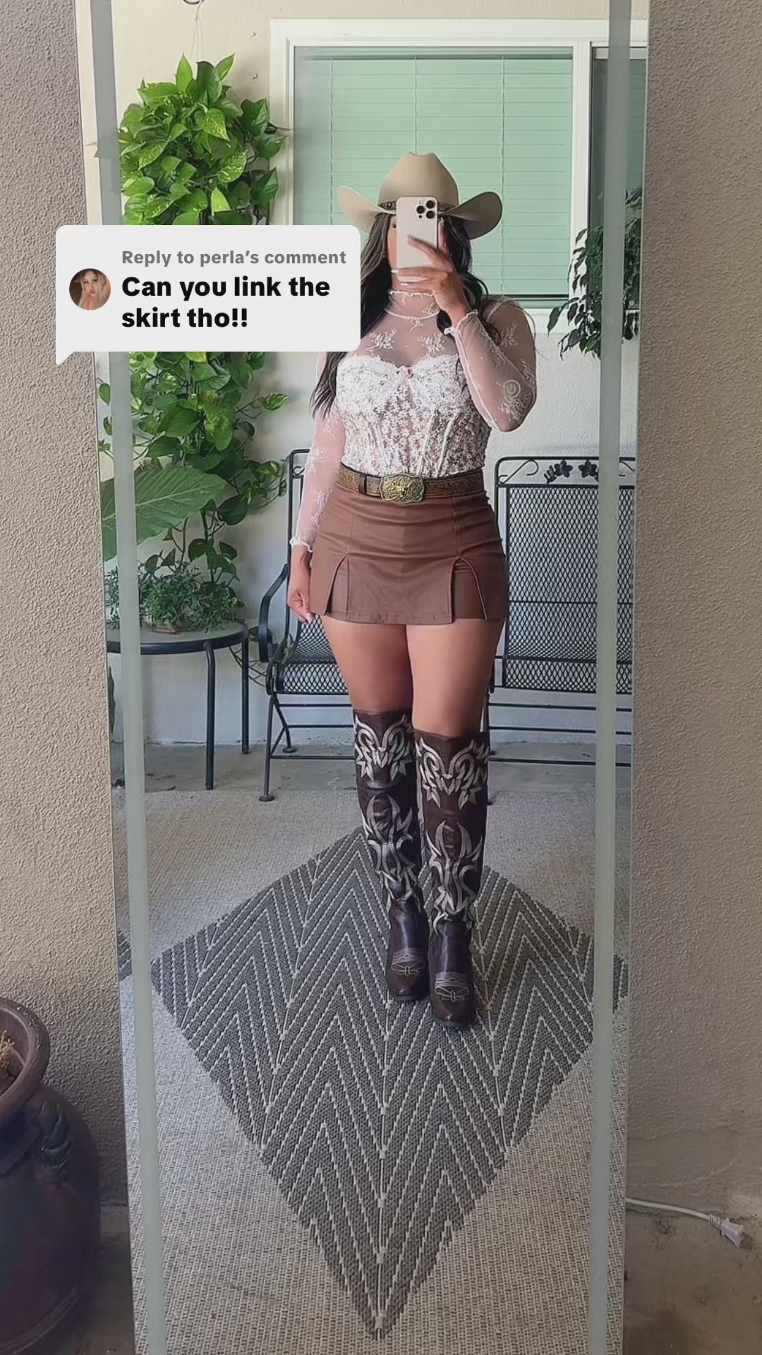 Split-hem faux-leather skort video